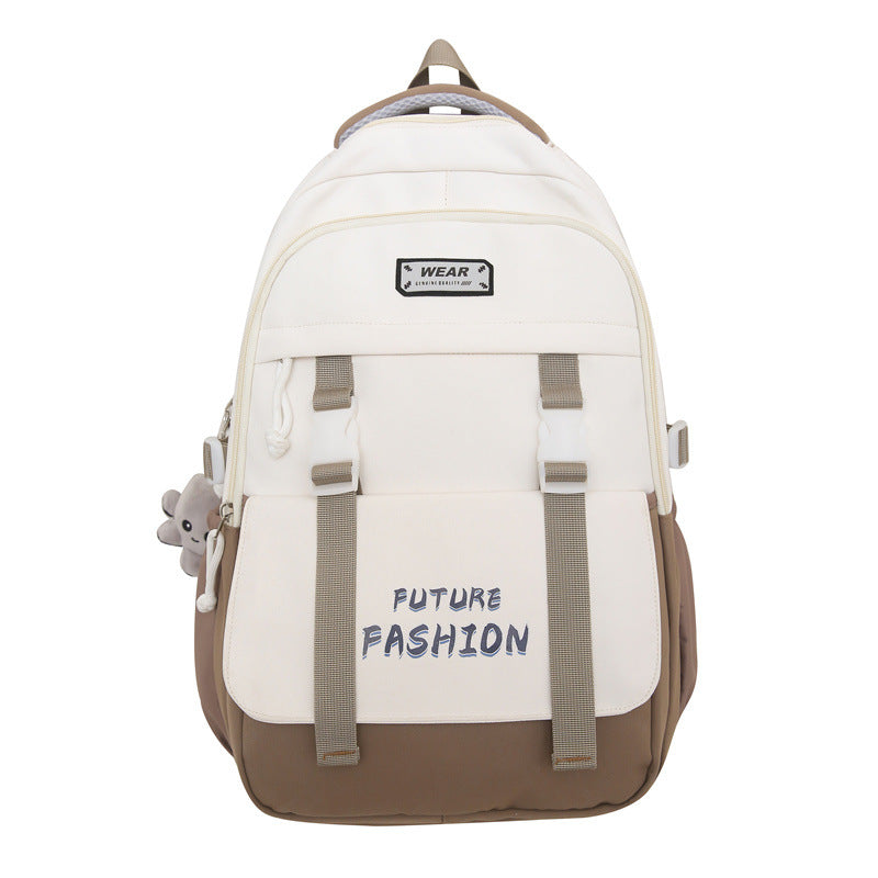 Boys and girls new middle school students simple middle school school bag large capacity ins backpack light college backpack
