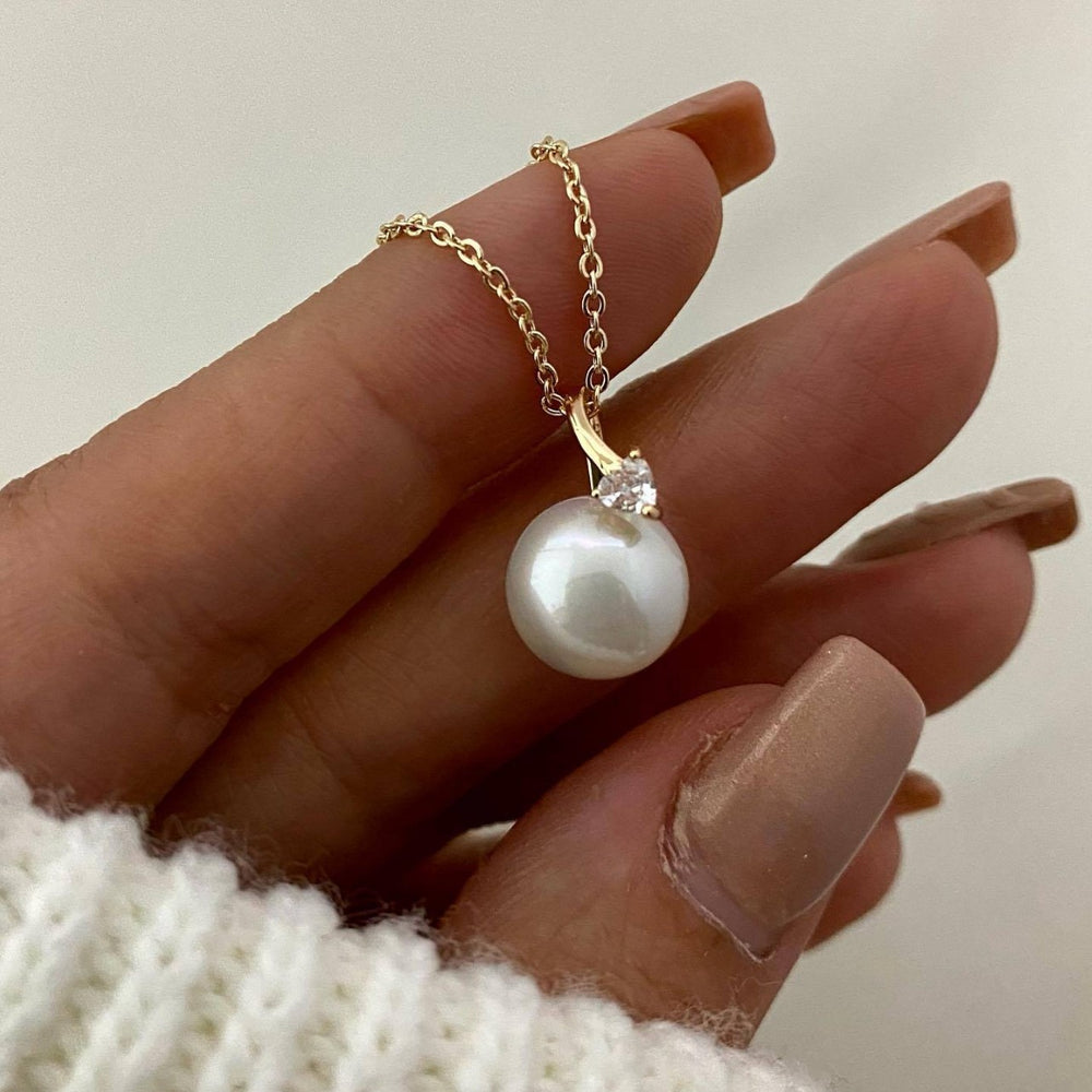 Fashionins imitation pearl necklace suit fashionaccessible luxuryclassysensecasualelegantniche style diamond-encrusted earrings for women