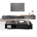 Modern home light luxury black tv cabinet small apartment new style coffee table high-end living room tv stand