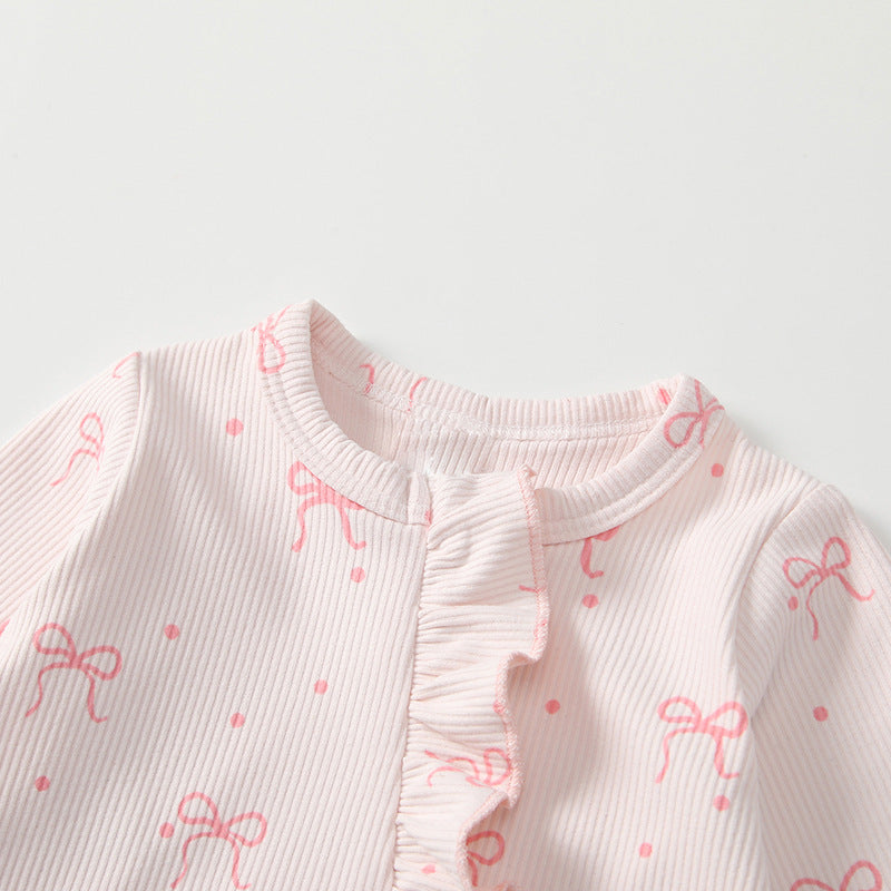 Newborn baby clothes spring outfit full month baby girl romper warm spring autumn newborn inner layer crawling suit long sleeve