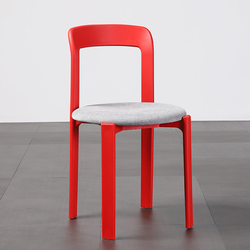 Nordic plastic chair - thickened, stackable dining chair for restaurants, cafes, indoor/outdoor use - dopamine backrest dining chair