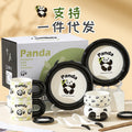 Panda dinnerware set - cute ceramic gift box for weddings, girls' birthdays, housewarmings, and favors