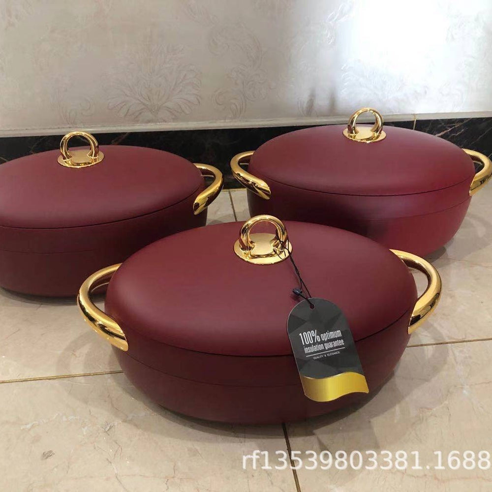 Export african heat preservation box2l2.5l3lexport3pcs set egg-shaped thermal insulation box