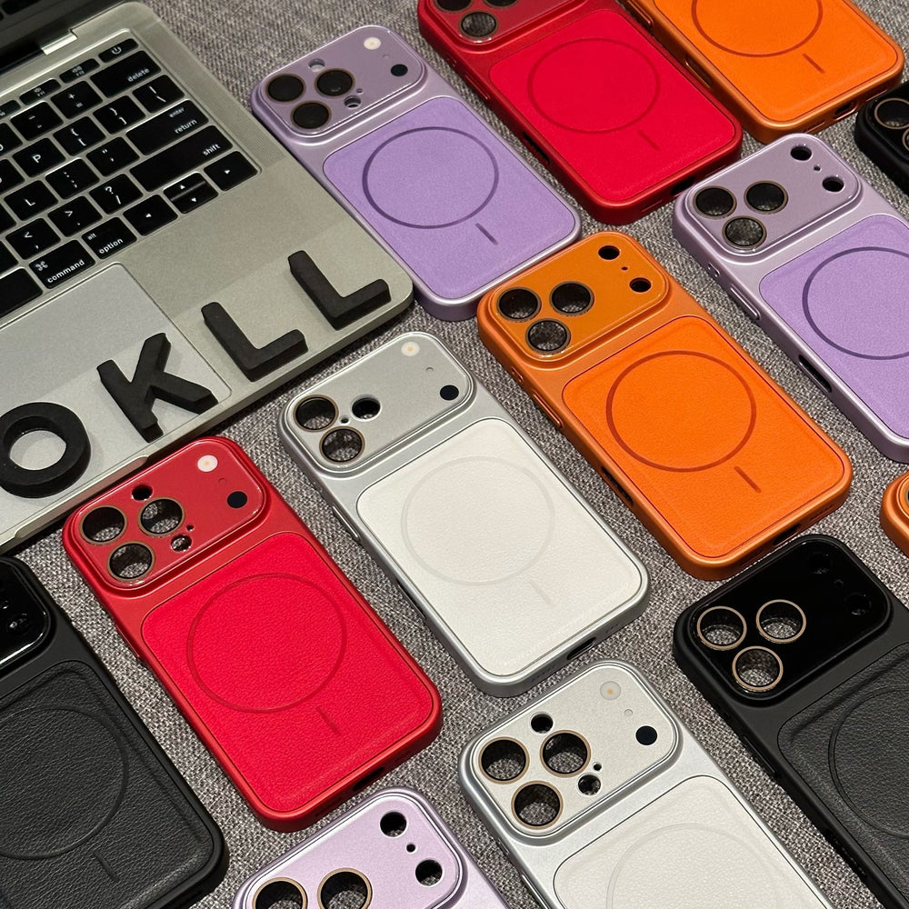 Dopamine lychee texture glass lens protector - instantly transform your phone into an apple 17 pro max magnetic case - compatible with iphone 16