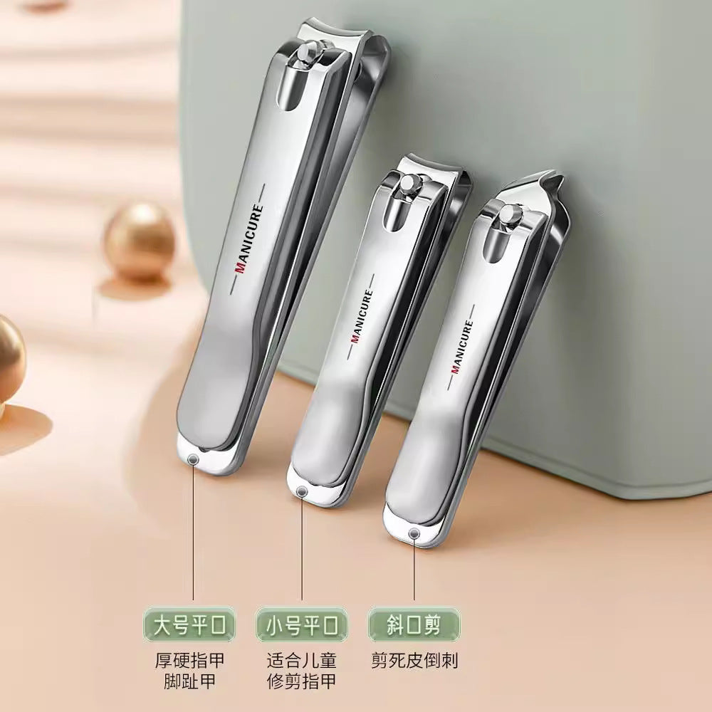 High-end stainless steel manicure & pedicure tool set - professional nail care kit with eagle beak nippers & nail clippers - wholesale