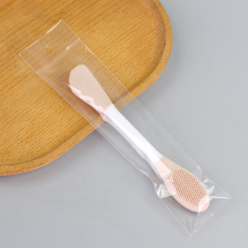 Tpr dual-ended soft gel mask brush - facial cleansing & massage brush, mud mask applicator, soft mask tool, professional brush