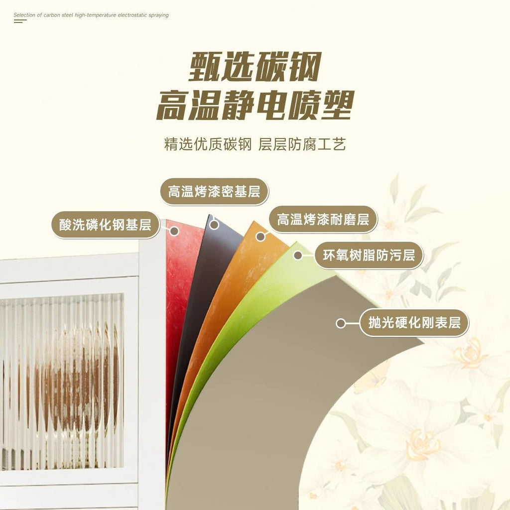 Steel bookcase with door Children's bookshelf Dust-proof locker Household display cabinet Bedroom floor rack Storage cabinet