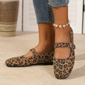 spring/autumn new arrival: leopard print flat shoes for cross-border e-commerce. plus sizes available. 0.5cm difference tolerable. wholesale options available. dropshipping to  and