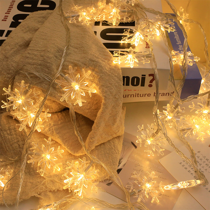 LED snowflake light string Internet celebrity explosion dormitory decoration family atmosphere lighting creative pendant Christmas decoration