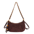 Women's underarm bag 2025 new winter retro niche chain shoulder bag suede high-end crossbody bag