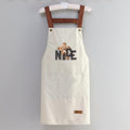 Apron waterproof oil-proof men's and women's kitchen cooking apron solid color casual strap big pocket restaurant work clothes plus