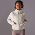 New solid color autumn/winter sweatshirt - loose fit, fleece-lined, warm yoga casual jacket, outdoor sports loose long sleeve top
