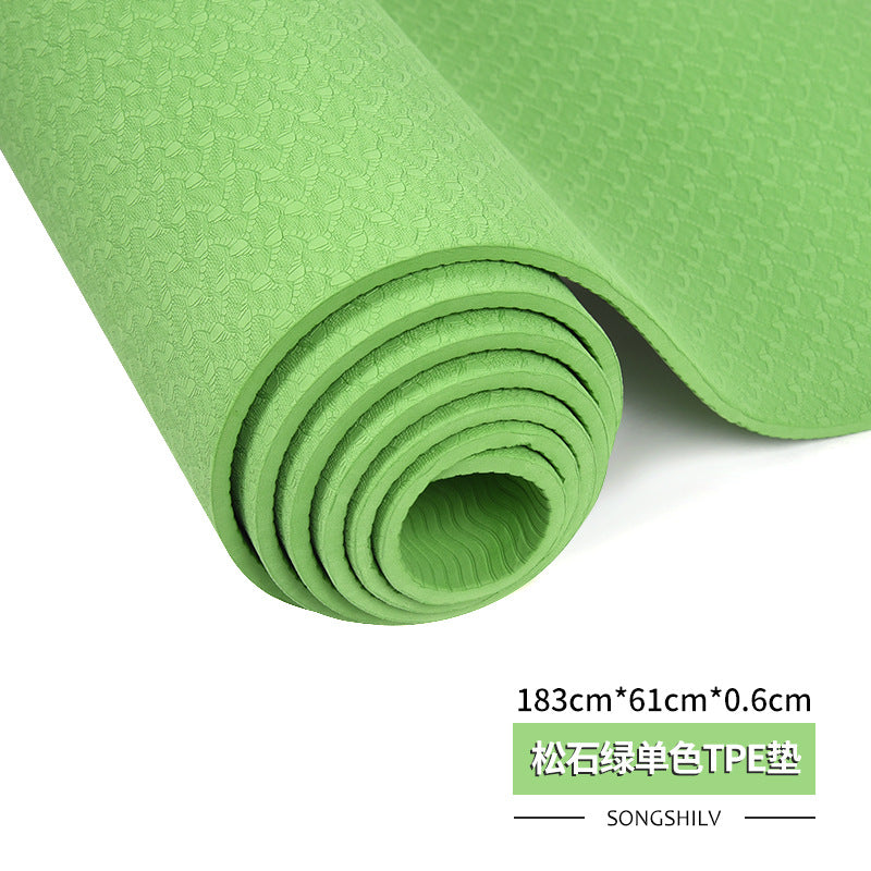 High-end yoga tpe mat - non-slip, thickened, shock-absorbing training fitness mat - wholesale for women - cross-border amazon stretching mat