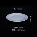 Melamine dinnerware white imitation porcelain premium round plate flat plate plastic dish commercial round plate customization