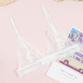 Fashionexport triangle cup french thin strap sexyintimates women's new pure desire lace lace breathable back bra