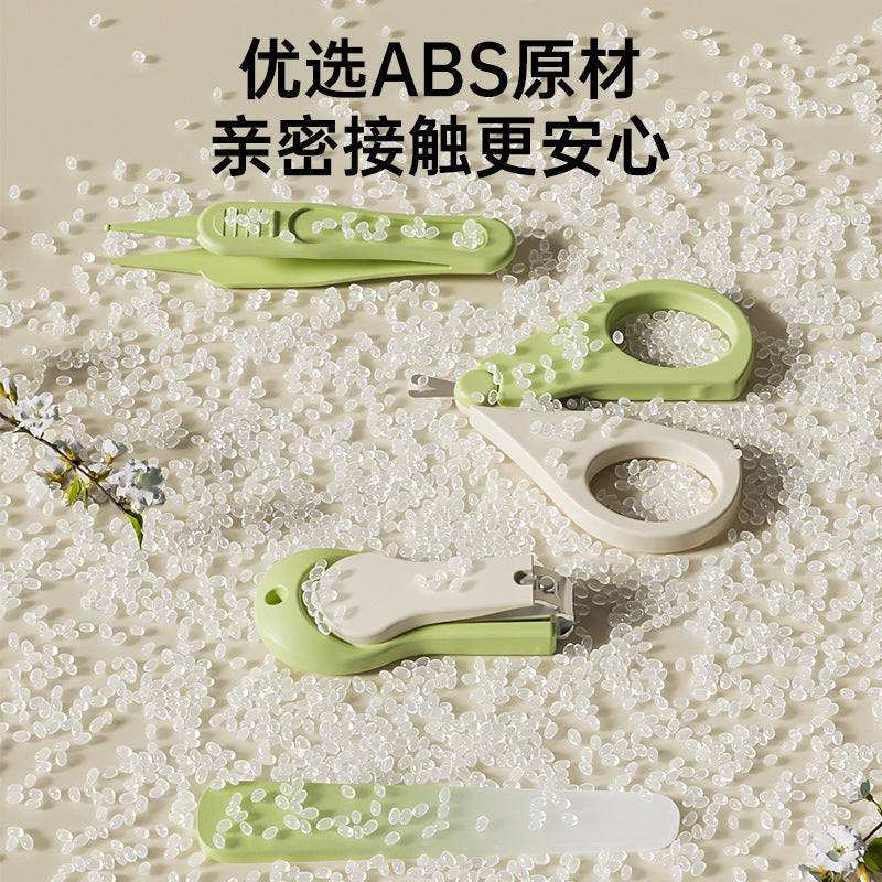 Baby transparent jar nail clipper suit newborn baby nail clipper kids anti-clip small scissors nail clippers