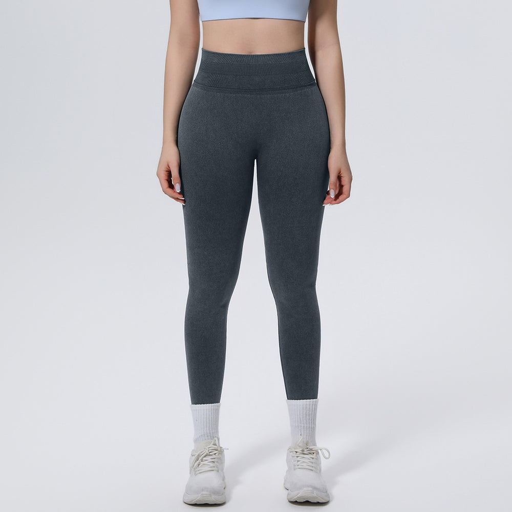 seamless washable yoga pants, high waist, tummy control, hip lift, tight nine-point pants, sweat-absorbent and breathable running fitness pants for women