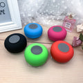 Bathroom waterproof wireless bluetooth speaker with color-changing lights, suction cup mount, mini outdoor rechargeable desktop speaker