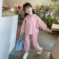 Girls' fall outfit : stylish new autumn collection for kids - trendy activewear tracksuit set for older girls, perfect for spring and autumn