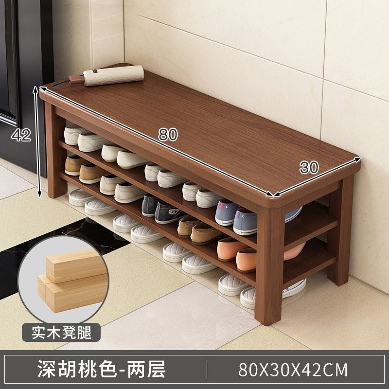 Solid wood leg shoe changing stool for home door can sit storage scandinaviancasual shoe stool small apartment entrance stool