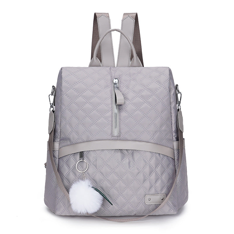 Cross-border anti-theft women's backpack women's fashion rhombus dual-purpose shoulder bag Oxford cloth travel backpack wholesale
