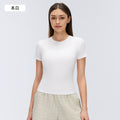 Women's summer quick-dry breathable yoga top - short sleeve crew neck casual running sports fitness t-shirt (model d26080)