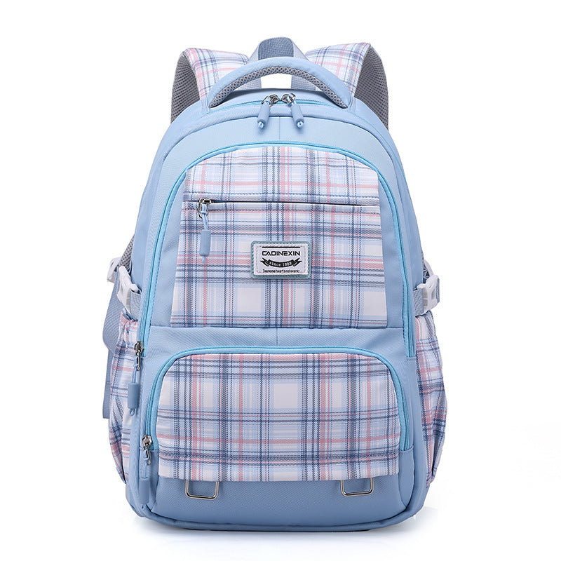 New backpack schoolbag middle school student female backpack polyester large capacity comfortable college style bag sweet
