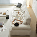 Cream style foshan sofa living room 2025 new arrival straight row lawrence sofa small apartment high back fabric sofa