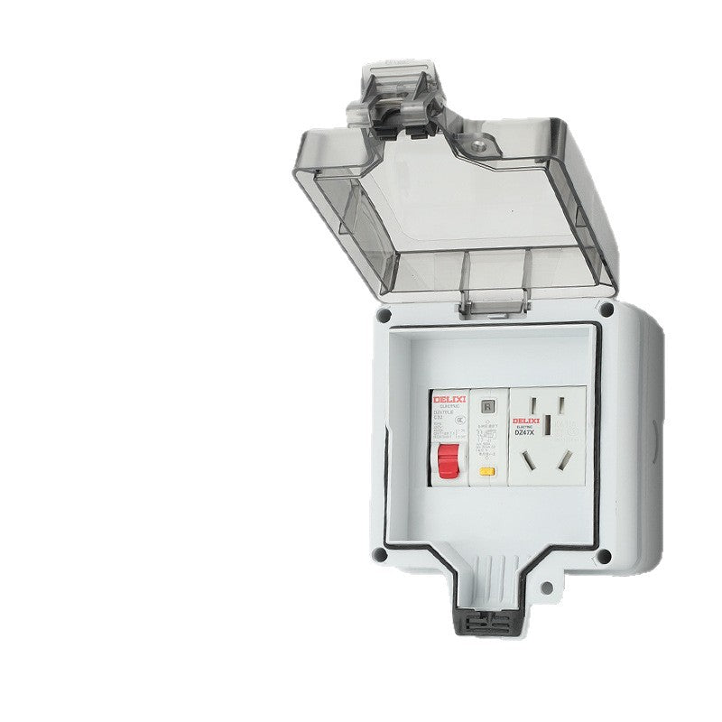 Outdoor waterproof socket box Household empty open box Surface mounted outdoor new energy charging distribution box Leak protection junction box