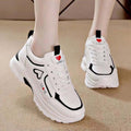 Dad shoes women's 2025 spring and autumn new breathable leather sports shoes women's k-styleeasiest for matchthick solecasual shoes running shoes