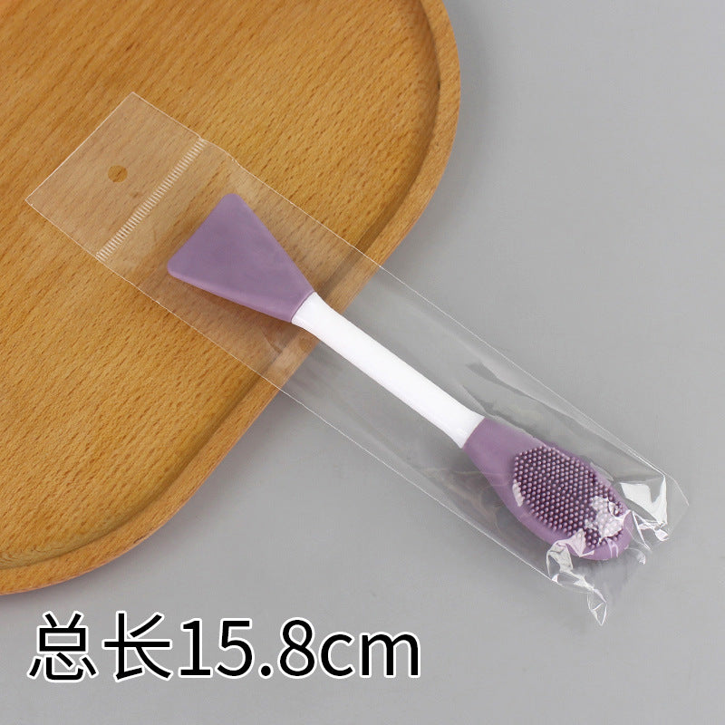 Beauty silicone brush facial mask brush makeup brush soft bristle head brush mud mask beauty tool fan-shaped fruit acid brush