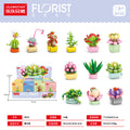 Compatible with lego bricks, succulent handmade flower pot, small particle children's educational assembly desktop ornament model gift