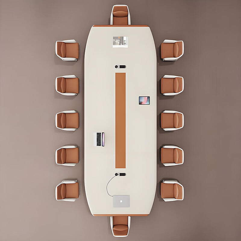 Saint li painted conference room table and chair set - light luxury reception large long table negotiation grand conference table