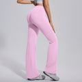 seamless micro-flared wide-leg cross-waist hip-lifting and abdominal-controlling high-elastic flared pants sports running fitness yoga wear for women