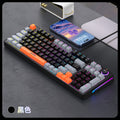 Raiku gk98 illuminated wired rgb mechanical keyboard - 98-key layout, customizable gaming, esports, blue switches, with knob