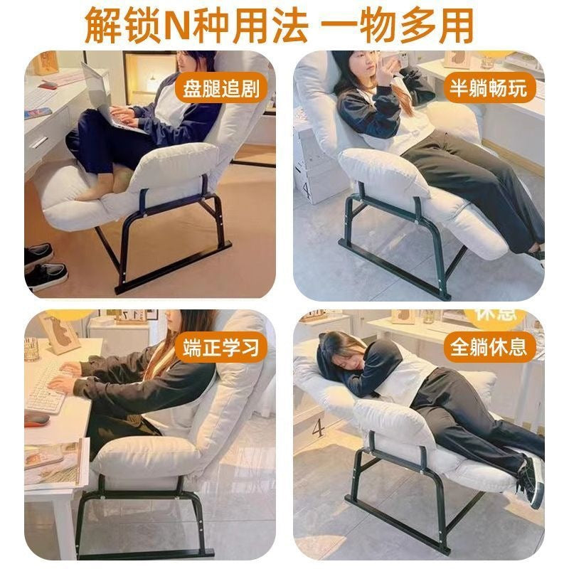 Recliner, dual-purpose office chair, reclining and sleeping, single foldable lunch break nap chair, dormitory chair, lazy sofa chair