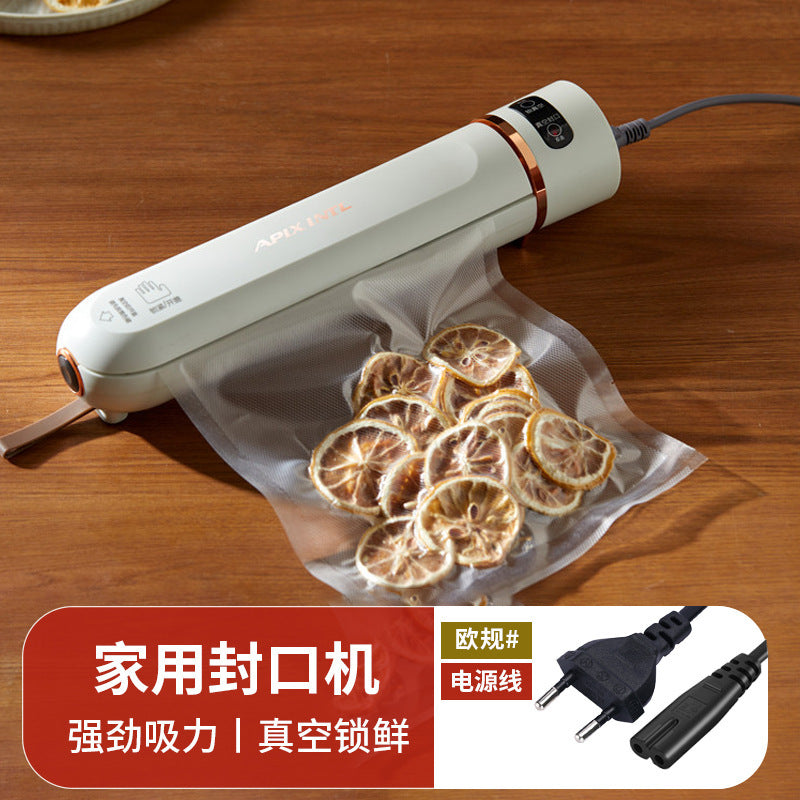 Fully automatic vacuum sealer - plastic sealing machine for dry & wet food - compact, portable kitchen food preservation - ideal for home use & cross-border e-commerce