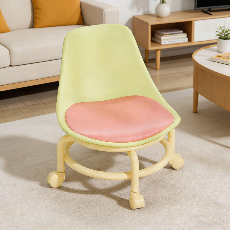 Dopamine roller short stool for adults and kids, roller skating movable swivel wheel small stool for home back chair