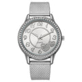 New fashion cross-border heart mesh strap quartz watch student rose gold heart diamond ladies watch wholesale silver