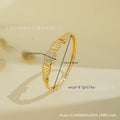 zircon geometric gold-plated bangle, women's elastic bracelet for autumn/winter, perfect for back-to-school parties