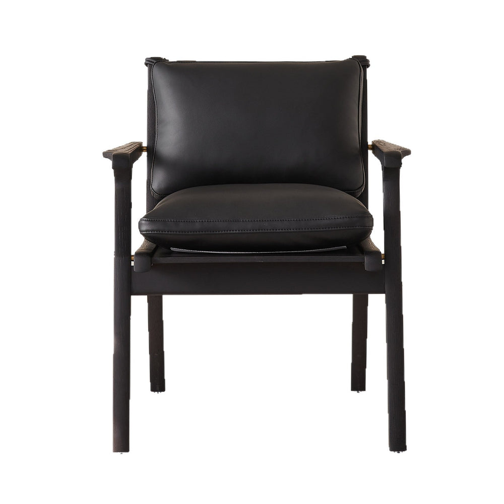 Italian chair normcore solid wood armrest dining chair hotel accessible luxuryfor home dining table tea table backrest black book chair classy