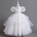 Kids dress flower girl wedding dress wedding host classygirl piano performance catwalk evening dress exportin stock