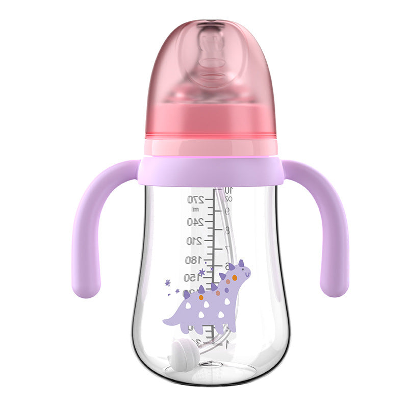 English boxed baby bottle anti-choking and anti-flatulence pp bottle wide diameter baby straw bottle mother and baby products