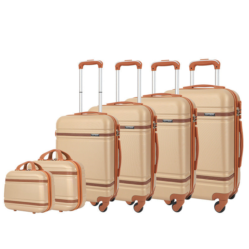 Cross-border special ABS material business boarding box gift travel password box strong waterproof universal wheel trolley case