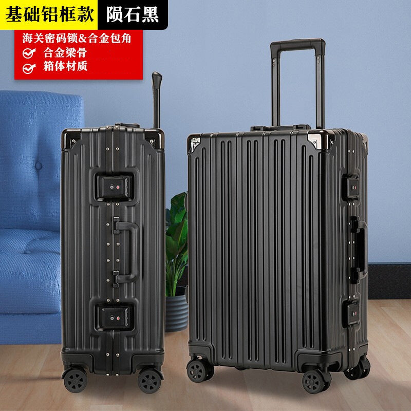 Men's and women's trolley cases, aluminum frame luggage, universal wheel 24 suitcases 20 boarding cases, password luggage manufacturers wholesale