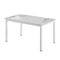 Modern minimalist sintered stone dining table, rectangular dining table for home use, small apartment minimalist dining table with fan-shaped legs