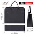 Extra-large capacity oxford cloth waterproof tote file bag - conference bag with custom printing for meeting materials and documents