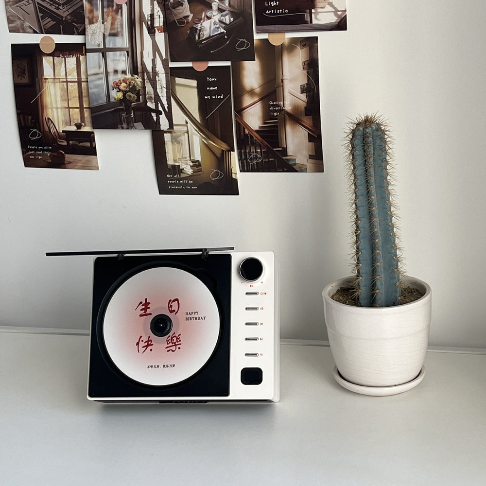 Portable cd player multifunctional all-in-one bluetooth speaker cd album gift player high-fidelity sound stylish goodies