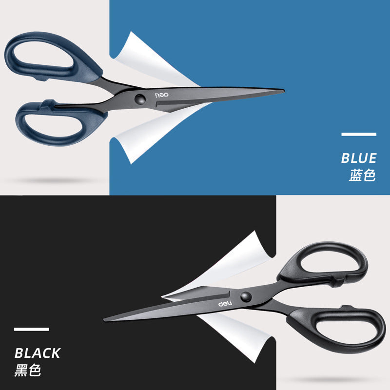 Deli 6009-S scissors office supply stainless steel household student handmade stationery wholesale scissors batch cutting