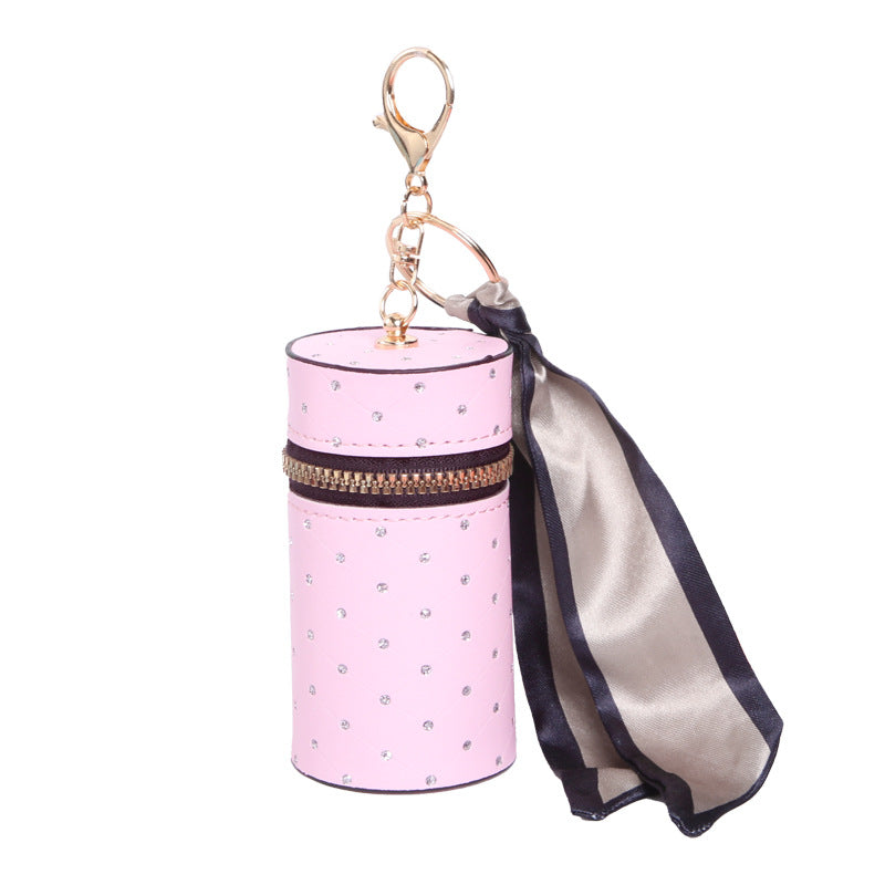 High luxury change bag, pendant, earphone bag, lipstick, mini keychain bag, retro bucket mouth red envelope, simple pendant bag.